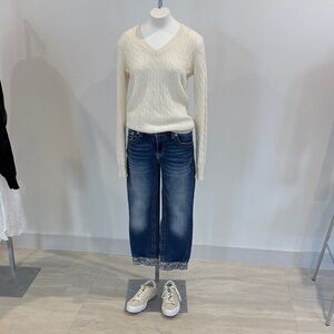 Miss Me Dark Blue Cropped Jeans